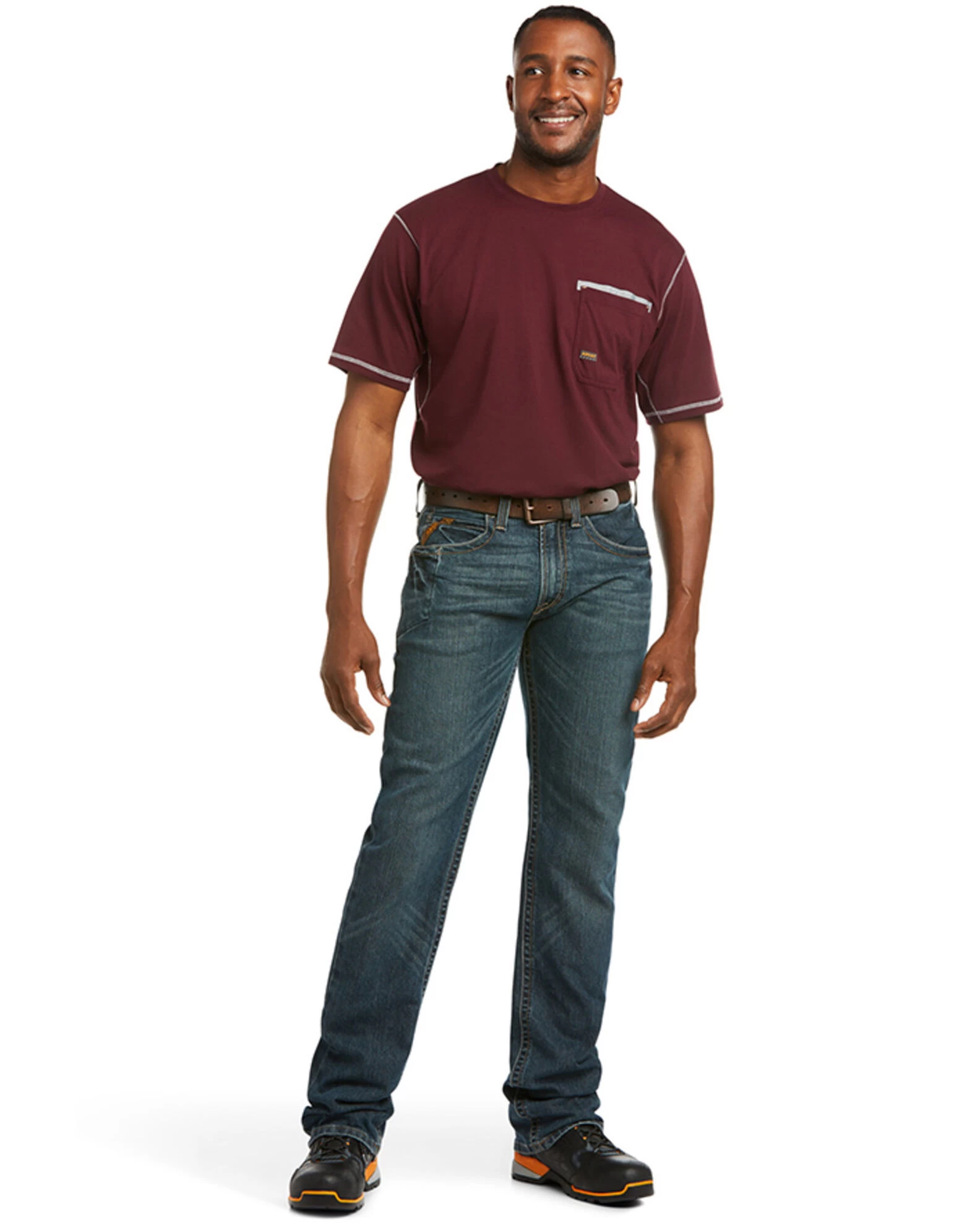 Ariat Men's Rebar M5 Slim Straight Leg Jeans 2 Ariat Men's Rebar M5 Slim Straight Leg Jeans - Image 2