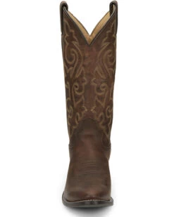 Justin Men's Leather Western Boots - Medium Toe -Cowboy Pradise 036524 41 P4