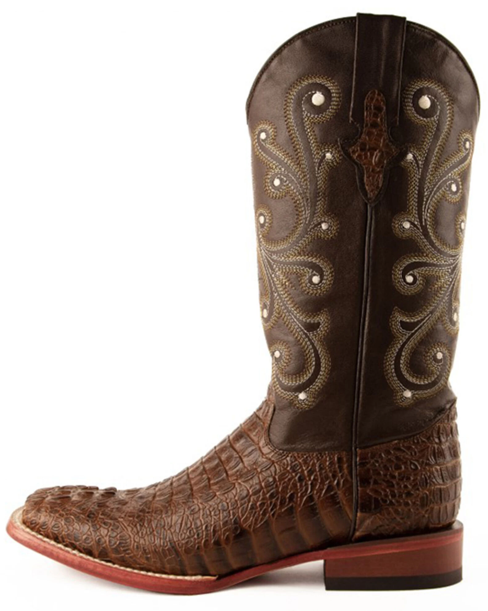 Ferrini Men's Caiman Croc Print Western Boots - Broad Square Toe 6 Ferrini Men's Caiman Croc Print Western Boots - Broad Square Toe - Image 6