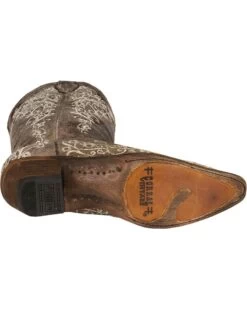 Corral Women's Crater With Bone Embroidery Western Boots - Snip Toe 11 Corral Women's Crater With Bone Embroidery Western Boots - Snip Toe -Cowboy Pradise 045S76 41 BM