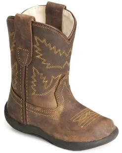 Old West Toddler Boys' Crazy Horse Boots - Round Toe