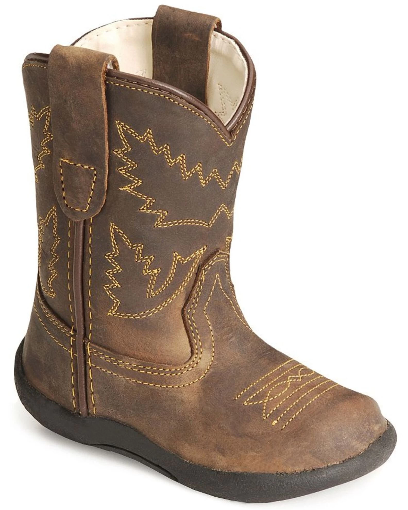 Old West Toddler Boys' Crazy Horse Boots - Round Toe 1 Old West Toddler Boys' Crazy Horse Boots - Round Toe