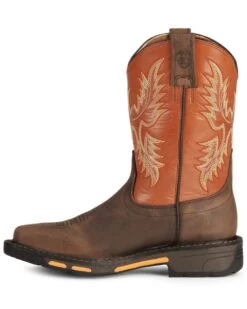 Ariat Boys' Earth Workhog Western Boots - Square Toe 9 Ariat Boys' Earth Workhog Western Boots - Square Toe -Cowboy Pradise 053712 B8 LT
