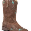 Roper Girls' Vintage Crystal Western Boots - Square Toe