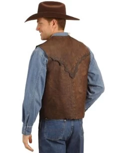 Kobler Antiqued Leather Vest 5 Kobler Antiqued Leather Vest -Cowboy Pradise 082822 41 P2