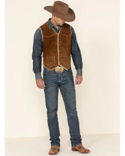 Scully Boar Suede Leather Vest -Cowboy Pradise 082863 41 P3