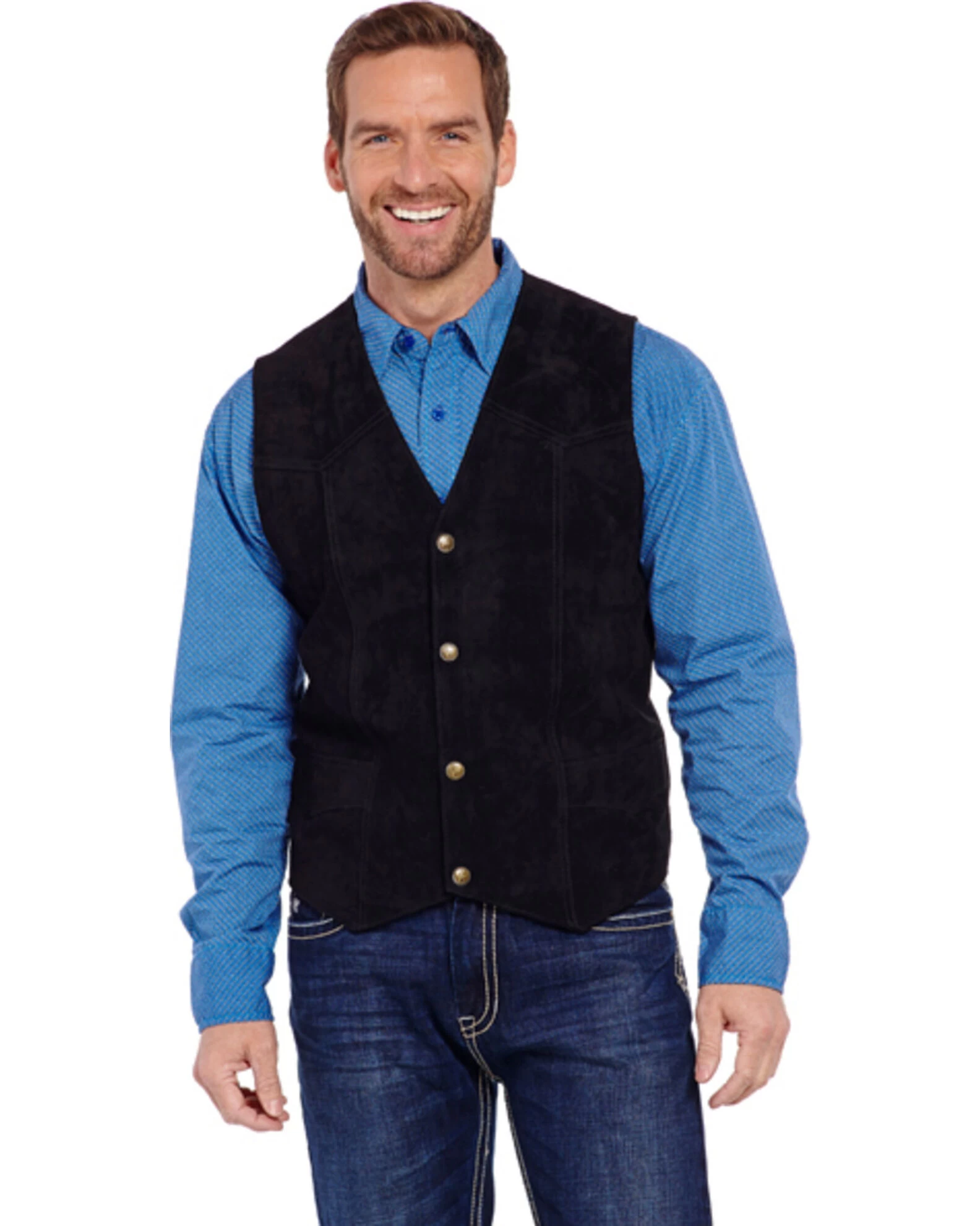 Cripple Creek Men's Suede Leather Vest 1 Cripple Creek Men's Suede Leather Vest