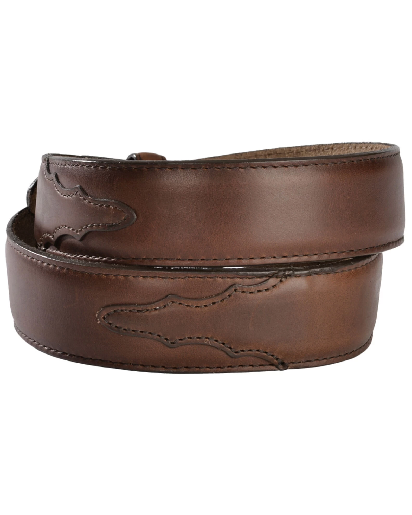 Justin Men's Classics Oiled Brown Western Belt 2 Justin Men's Classics Oiled Brown Western Belt - Image 2
