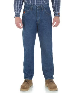 Wrangler Men's FR Relaxed Fit Work Jeans 5 Wrangler Men's FR Relaxed Fit Work Jeans -Cowboy Pradise 2000005723 402 P2