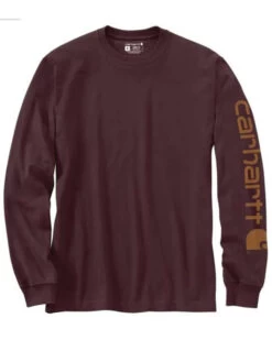 Carhartt Men's Loose Fit Heavyweight Long Sleeve Logo Graphic Work T-Shirt