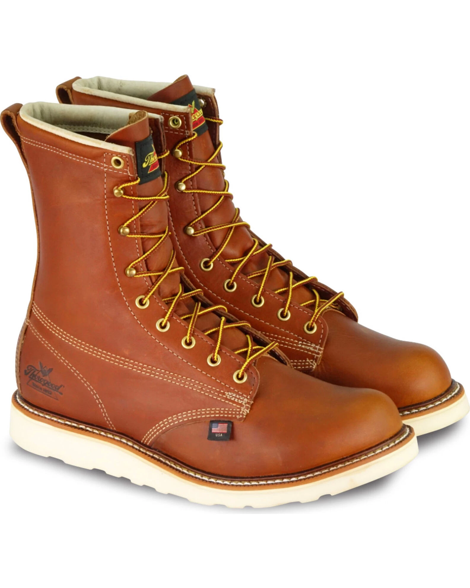 Thorogood Men's 8" American Heritage Made In The USA Wedge Sole Boots - Steel Toe 1 Thorogood Men's 8" American Heritage Made In The USA Wedge Sole Boots - Steel Toe