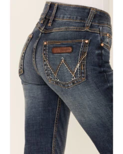 Wrangler Women's Mae Premium Patch Boot Cut Jeans 9 Wrangler Women's Mae Premium Patch Boot Cut Jeans -Cowboy Pradise 2000174932 400 P3