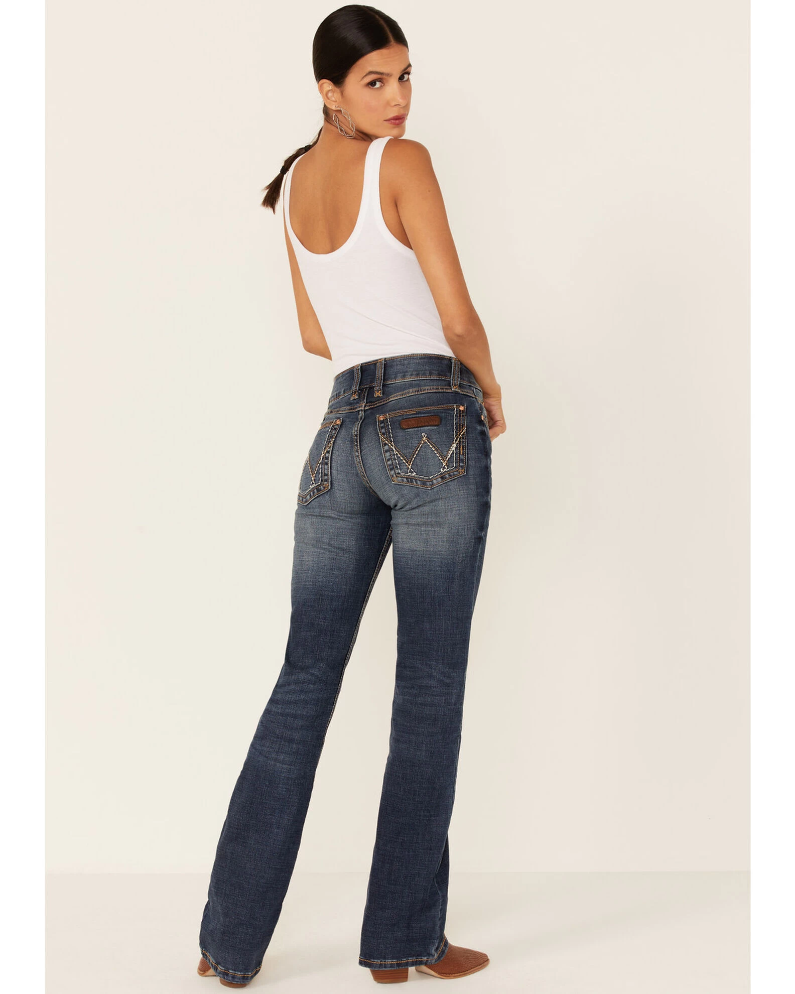 Wrangler Women's Mae Premium Patch Boot Cut Jeans 5 Wrangler Women's Mae Premium Patch Boot Cut Jeans - Image 5