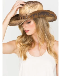 Shyanne® Women's Rustic Tan Straw Hat 13 Shyanne® Women's Rustic Tan Straw Hat -Cowboy Pradise 2000199477 200 D6