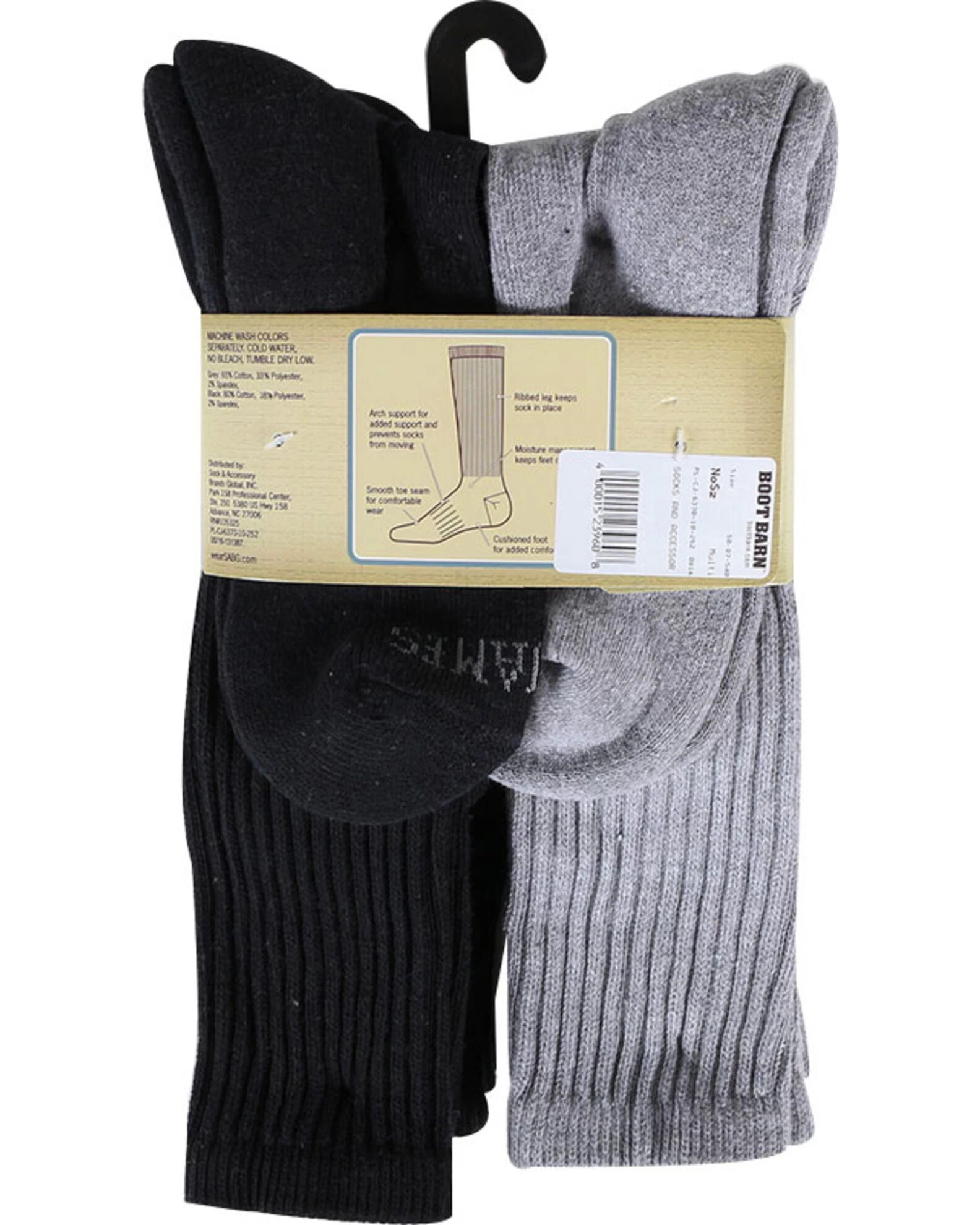 Cody James Men's Cushioned Boot Socks - 6 Pack 2 Cody James Men's Cushioned Boot Socks - 6 Pack - Image 2