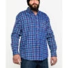 Ariat Men's Collins FR Plaid Print Long Sleeve Button Down Work Shirt