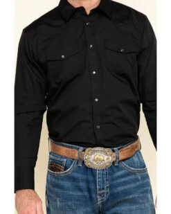 Gibson Men's Basic Solid Long Sleeve Pearl Snap Western Shirt 9 Gibson Men's Basic Solid Long Sleeve Pearl Snap Western Shirt -Cowboy Pradise 2000211596 001 P4