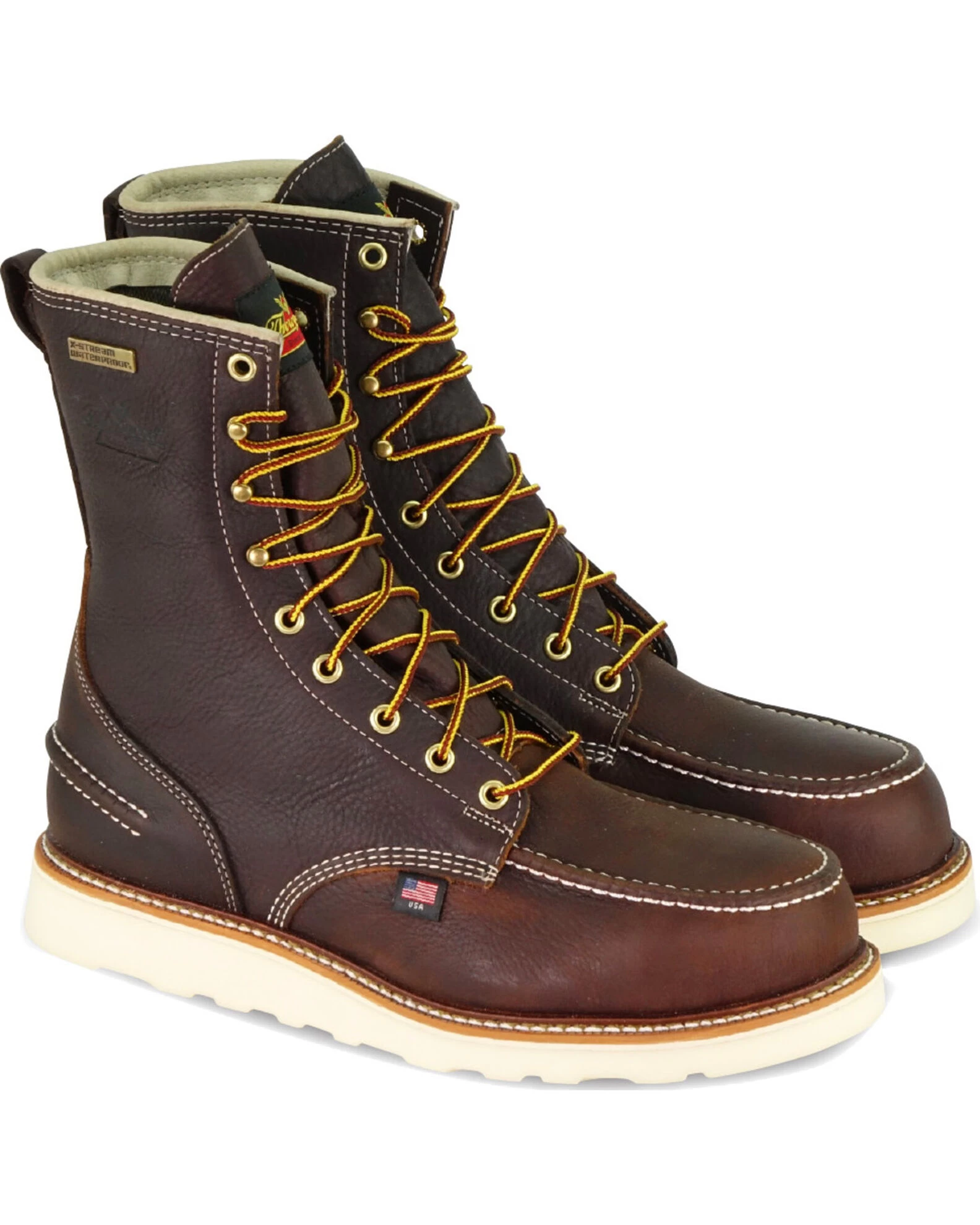 Thorogood Men's American Heritage 8" Made In The USA Waterproof Work Boots - Moc Toe 1 Thorogood Men's American Heritage 8" Made In The USA Waterproof Work Boots - Moc Toe