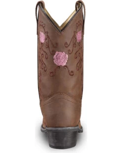 Shyanne Girls' Floral Embroidered Western Boots - Pointed Toe -Cowboy Pradise 2000221650 200 BK