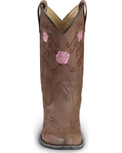 Shyanne Girls' Floral Embroidered Western Boots - Pointed Toe -Cowboy Pradise 2000221650 200 FT