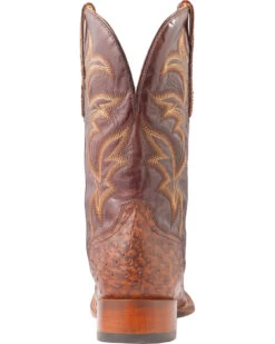 El Dorado Men's Handmade Full Quill Ostrich Stockman Boots - Broad Square Toe -Cowboy Pradise 2000221953 221 BK