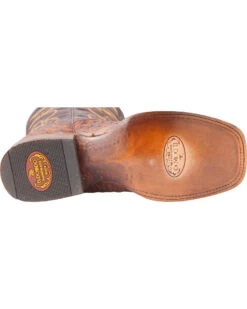 El Dorado Men's Handmade Full Quill Ostrich Stockman Boots - Broad Square Toe -Cowboy Pradise 2000221953 221 BM