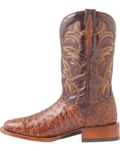 El Dorado Men's Handmade Full Quill Ostrich Stockman Boots - Broad Square Toe -Cowboy Pradise 2000221953 221 LT