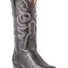 El Dorado Men's Handmade Ostrich Leg Western Boots - Medium Toe