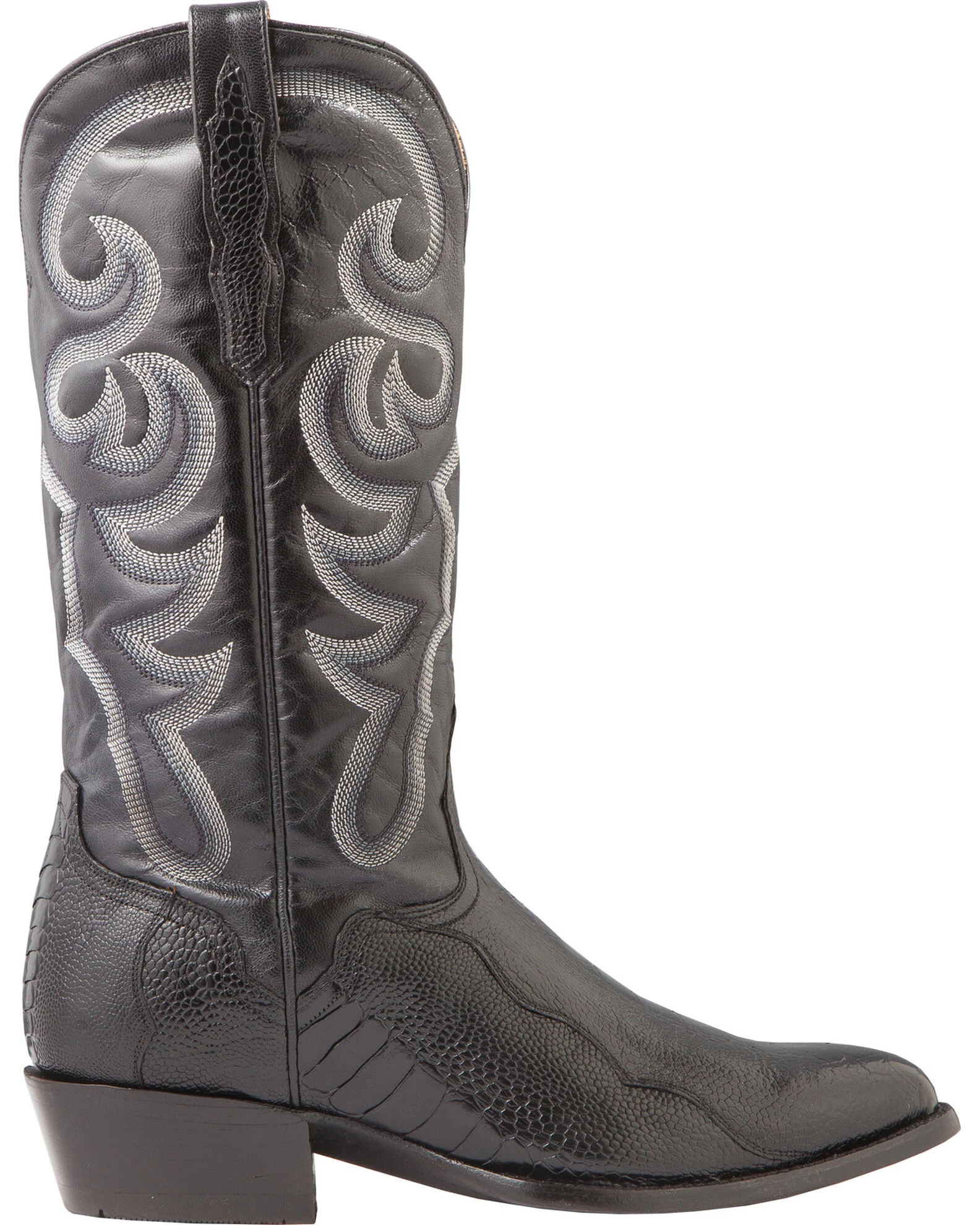 El Dorado Men's Handmade Ostrich Leg Western Boots - Medium Toe 2 El Dorado Men's Handmade Ostrich Leg Western Boots - Medium Toe - Image 2