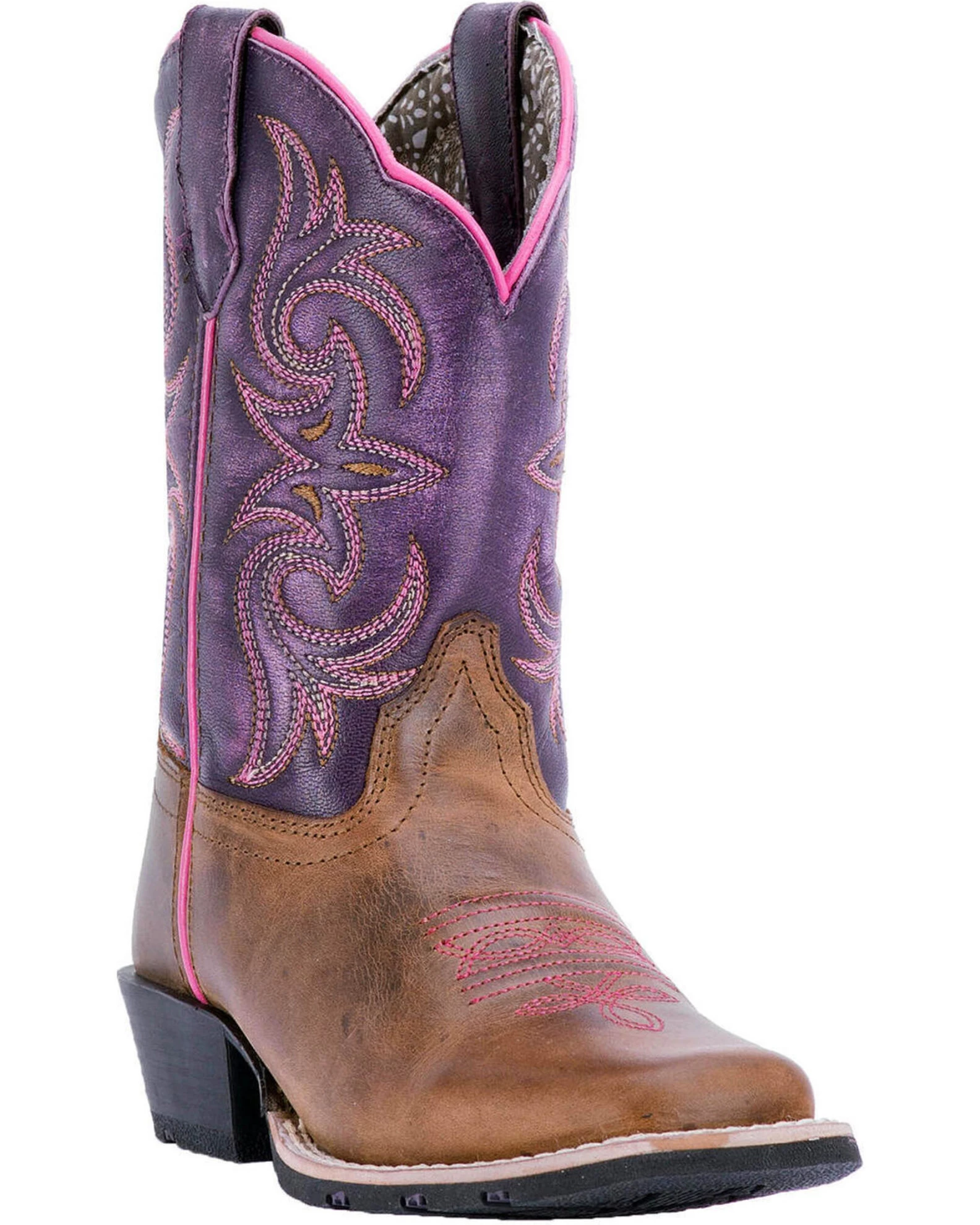 Dan Post Little Girls' Majesty Western Boots - Square Toe 1 Dan Post Little Girls' Majesty Western Boots - Square Toe