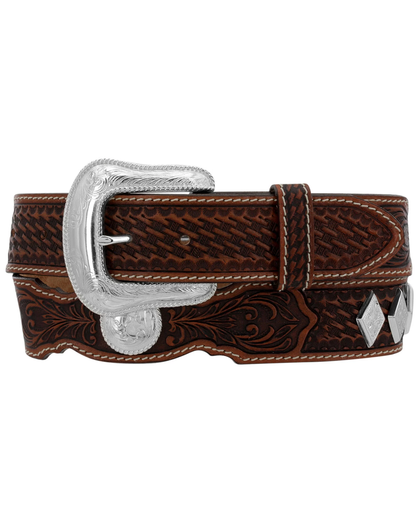 Tony Lama Men's Tooled Stillwater Creek Western Belt 1 Tony Lama Men's Tooled Stillwater Creek Western Belt