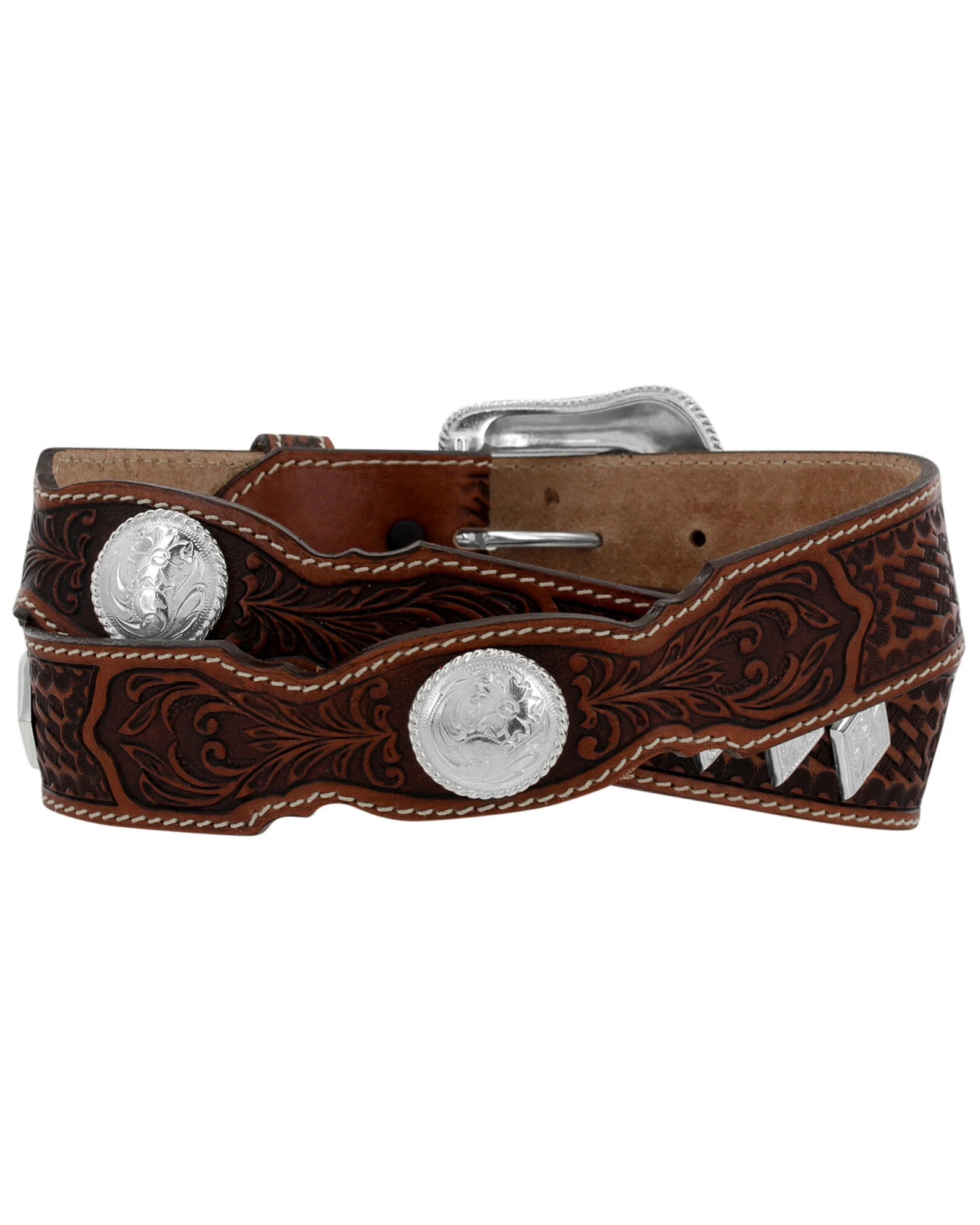 Tony Lama Men's Tooled Stillwater Creek Western Belt 2 Tony Lama Men's Tooled Stillwater Creek Western Belt - Image 2