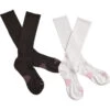 Dan Post Women's Cowgirl Certified Sleek Thin Socks - Black And White