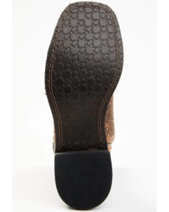 Smoky Mountain Boys' Jesse Bison Leather Print Boot - Square Toe -Cowboy Pradise 2000236238 200 P7