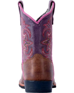 Dan Post Toddler Girls' Tryke Leather Boots - Square Toe  -Cowboy Pradise 2000244303 295 BK