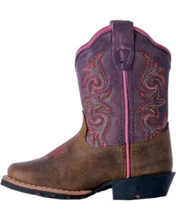Dan Post Toddler Girls' Tryke Leather Boots - Square Toe  -Cowboy Pradise 2000244303 295 LT