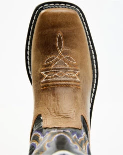 Old West Boys' Leather Work Rubber Western Boots - Square Toe -Cowboy Pradise 2000251554 280 P6