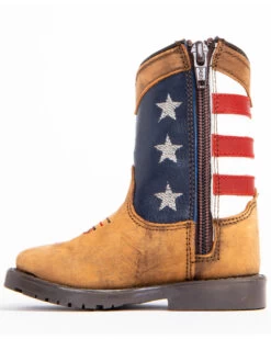 Cody James Toddler Boys' USA Flag Western Boots - Broad Square Toe -Cowboy Pradise 2000253466 200 P3