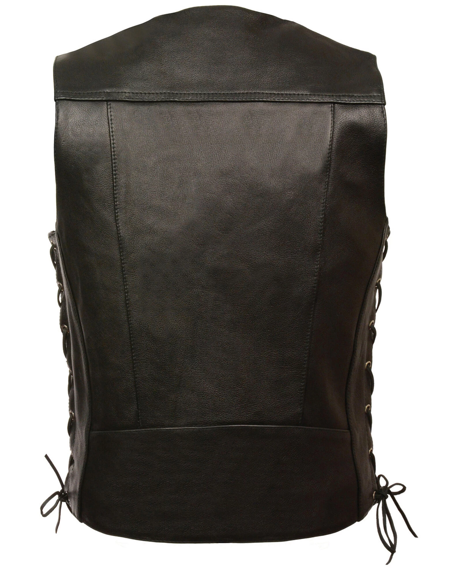 Milwaukee Leather Men's Buffalo Snap Side Lace Vest - Big 2 Milwaukee Leather Men's Buffalo Snap Side Lace Vest - Big - Image 2