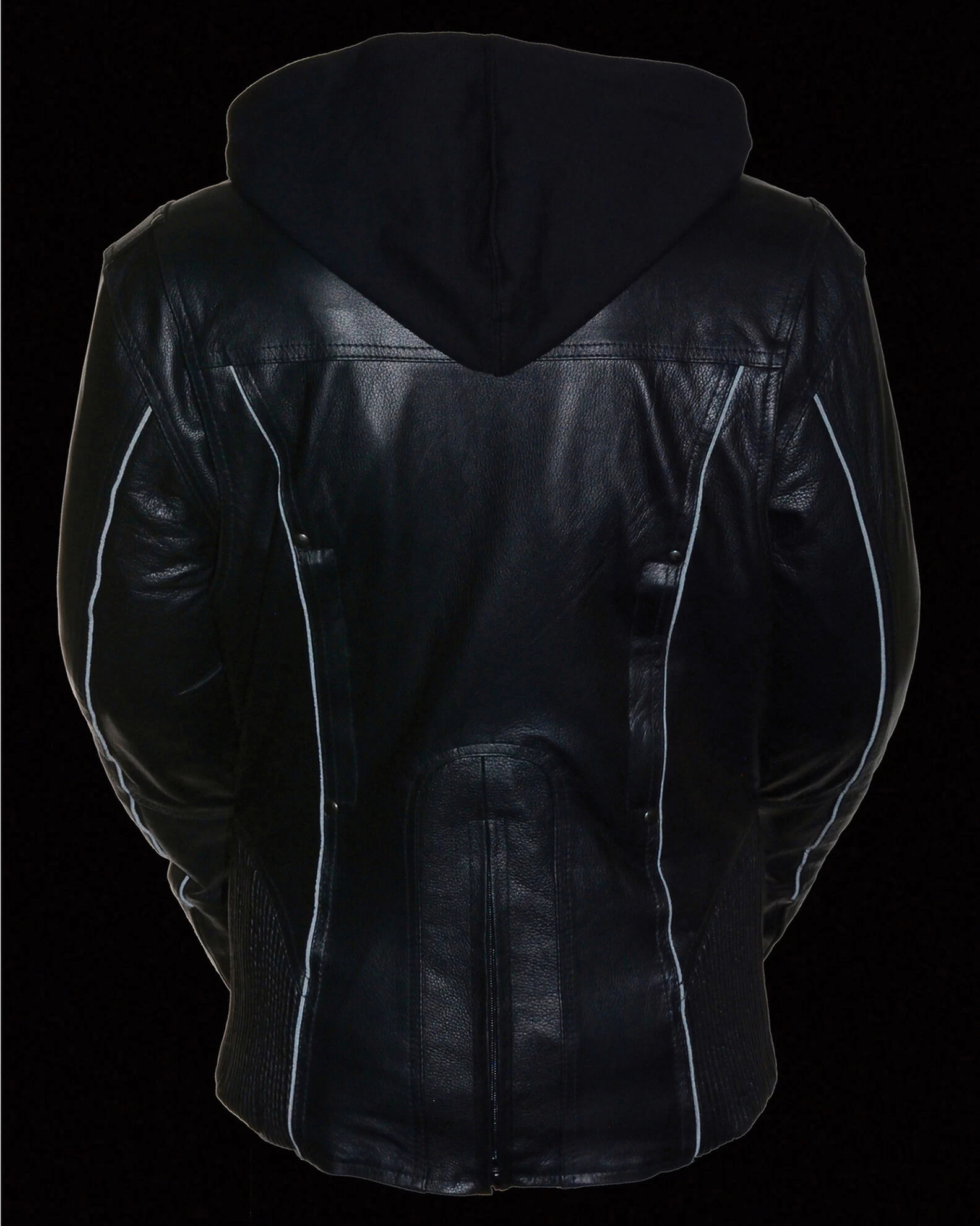 Milwaukee Leather Women's 3/4 Leather Jacket With Reflective Tribal Detail - 4X 5 Milwaukee Leather Women's 3/4 Leather Jacket With Reflective Tribal Detail - 4X - Image 5