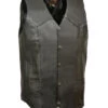 Milwaukee Leather Men's Snap Front Biker Vest - Big & Tall 