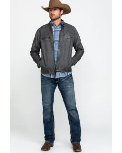 Moonshine Spirit Men's Gearhead Washed Faux Leather Moto Jacket  -Cowboy Pradise 2000282814 001 P6