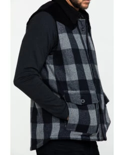 Moonshine Spirit Men's Countryman Buffalo Check Plaid Corduroy Vest  -Cowboy Pradise 2000282817 001 P5