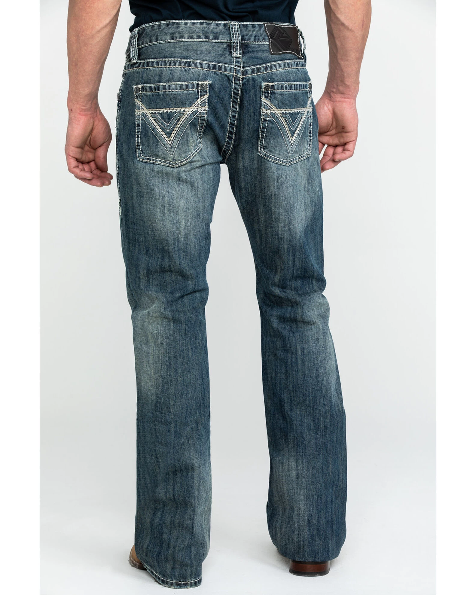 Rock & Roll Denim Men's Pistol Med Bootcut Jeans 1 Rock & Roll Denim Men's Pistol Med Bootcut Jeans