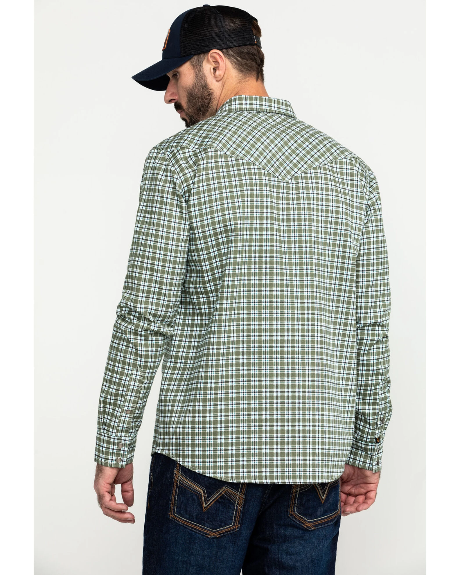 Cody James Men's FR Woven Plaid Print Long Sleeve Button Down Work Shirt 2 Cody James Men's FR Woven Plaid Print Long Sleeve Button Down Work Shirt - Image 2