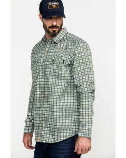 Cody James Men's FR Woven Plaid Print Long Sleeve Button Down Work Shirt 8 Cody James Men's FR Woven Plaid Print Long Sleeve Button Down Work Shirt -Cowboy Pradise 2000284553 300 P3