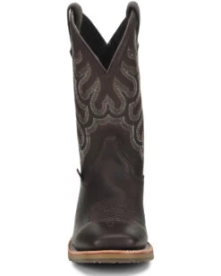 Double H Men's Dark Brown Elk Western Boots - Broad Square Toe -Cowboy Pradise 2000285688 240 P5