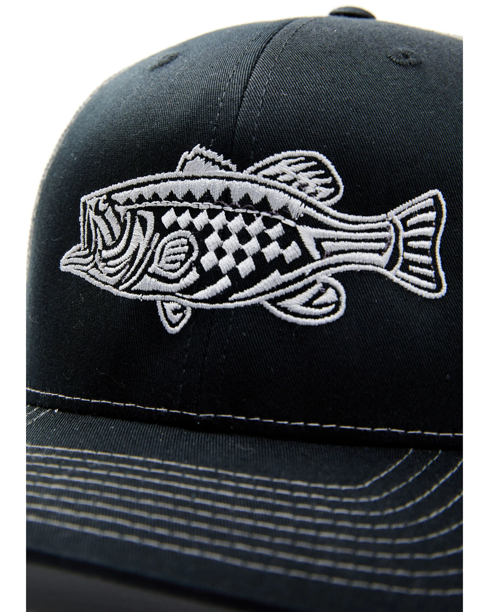 Oil Field Hats Men's Black Tribal Bass Mesh Cap 2 Oil Field Hats Men's Black Tribal Bass Mesh Cap - Image 2
