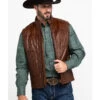 Scully Leatherwear Men's Quilted Leather Vest 
