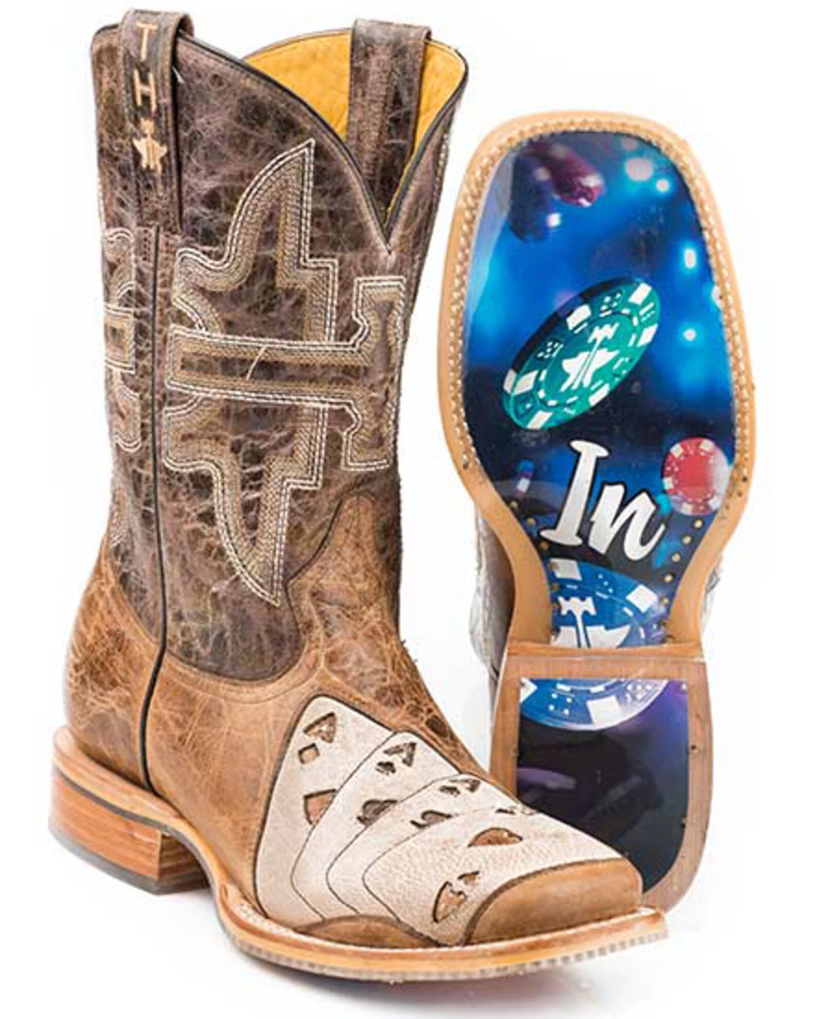 Tin Haul Men's High Roller Western Boots - Broad Square Toe 1 Tin Haul Men's High Roller Western Boots - Broad Square Toe